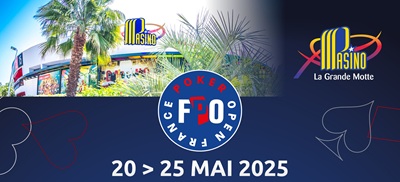 Le FPO La Grande-Motte revient du 20 au 25 mai 2025 avec un Main Event à 600 € et un High Roller à 1 200 €. Découvrez le programme complet.